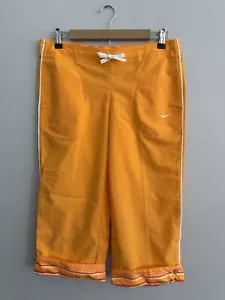 Nike Capri Nylon Golf Pants Orange Cuffed With Pockets Women’s Sz M Or 8 - 10 - Picture 1 of 11