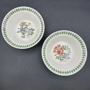 Portmeirion Botanic Garden Birds Cereal Bowls 6.5" Chickadee Hummingbird Set 2 - Picture 1 of 8