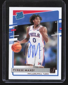 Tyrese Maxey Signed Autographed 2020-21 Panini Donruss Rated Rookie Card 76ers - Picture 1 of 2