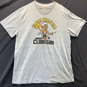 Utah Jazz Jordan Clarkson Homage T-Shirt Flamethrower Gray Graphic Tee XXL NWOT - Picture 1 of 5