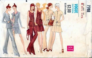 Vintage Vogue 7748 Schnittmuster Misses Top, Rock & Hose Größe 8 Brustumfang 311/2 - Bild 1 von 2