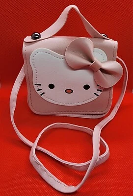 Pink Mini Leather Hand Stitched Hello Kitty Purse - Image 1 of 4