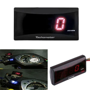 Universal Motorcycle Mini Tachometer RPM Meter LED Digital Display For Scooter - Picture 1 of 12