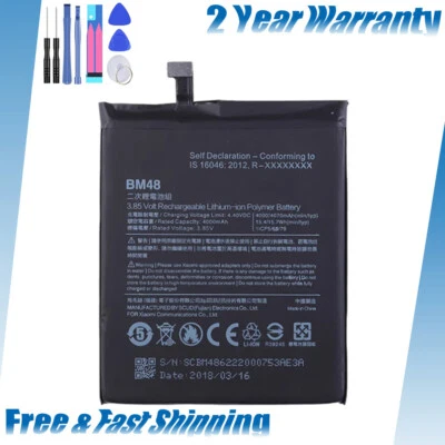 Batería Interna Para Teléfono Xiaomi Mi Note 2 BM48 4000mAh Repuesto - Imagen 1 de 3