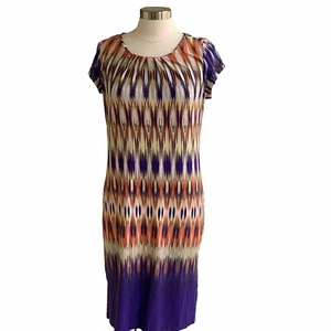 Vestido Jersey Chicos 1 (US Small 8) Ombre Ikat Estampado Geométrico Colorido - Imagen 1 de 9