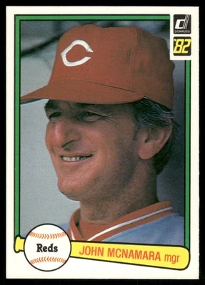 John McNamara 1982 Donruss Cincinnati Reds #526 Near Mint or Better - Image 1 of 2