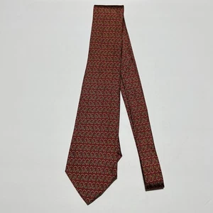 Vintage Salvatore Ferragamo Seidenkrawatte Elefantenmuster rot - Bild 1 von 5