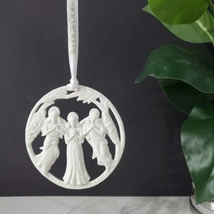 Wedgwood Heralding Angels Jasperware Ring Hanging Ornament Retired - Picture 1 of 12