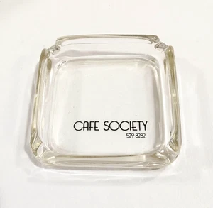 Vintage Cafe Society New York City Ashtray Glass Good Condition Rare - Picture 1 of 3