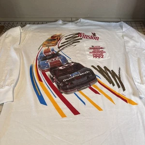 Vintage Winston Cup Shirt Gr. XL weiß NASCAR doppelseitig Einzelnaht 90er - Bild 1 von 11