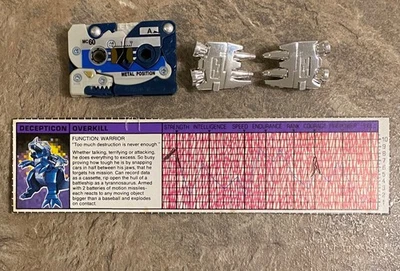 Transformers G1 Overkill Cassette Mint Vintage 1987 High Grade Tech Specs Hasbro - Image 1 of 4