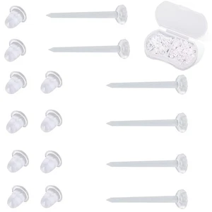 Nkwuire Plastic Earrings, 200 PCS Invisible Clear Post Studs for Sports, Wor... - Picture 1 of 6