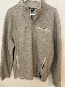 Eddie Bauer Men's ￼ Quarter Button Pull Over Large Sweater Jacket large - Picture 1 of 8