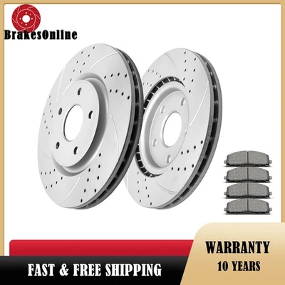 Front Brake Rotors Pads fit for Chrysler Pacifica 17-21 Town & Country 12-16 - Image 1 of 4