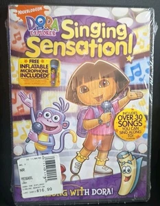 Dora the Explorer: Singing Sensation! - DVD With Bonus Inflatable Mic NEW SEALED - Imagen 1 de 3