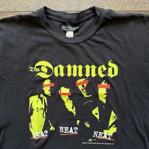 Vintage Y2K Herren T-Shirt S/M schwarz The Damned "GEPFLEGT GEPFLEGT" Punk Rock Band getragen - Bild 1 von 8
