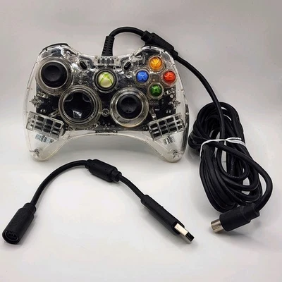 Microsoft Xbox 360 Clear Afterglow Wired Controller Model PL-3602 - Image 1 of 4