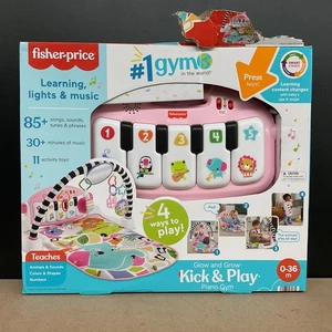 Fisher-Price Glow and Grow Kick and Play Piano Baby Playmat (Pink) - Damaged Box - Picture 1 of 6