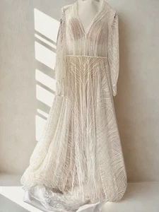 Elegant Plus Size Bobo Wedding Gown with Intricate Beading - Picture 1 of 6
