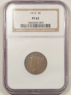 1912 PROOF LIBERTY NICKEL - NGC PF-63 - Image 1 of 3