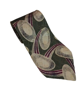 Nueva corbata abstracta JE SUIS $25 verde rojo multicolor 100 % seda Qte_B2 - Imagen 1 de 3