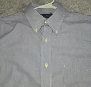 Lauren Ralph Lauren Shirt Mens 16 32/33 Blue Classic Fit Non Iron Dress Pocket - Picture 1 of 10