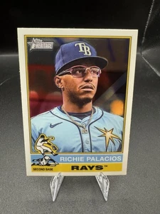 Topps Heritage 2025 cromo #185 Richie Palacios, Tampa Bay Rays - Imagen 1 de 2