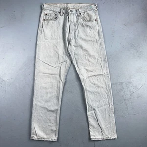 Levis 501 Vintage 90s Mexico Straight Leg Jeans Blue Light Wash 34x30 Act 31x29 - Picture 1 of 17