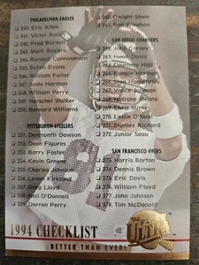 1994 Ultra #324 Checklist: 240-319 - Picture 1 of 2