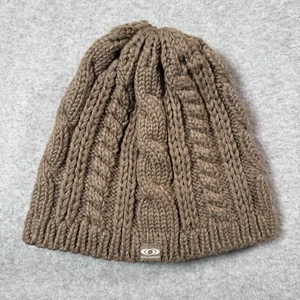 Salomon Beanie Mütze Zopfmuster beige Wollmischung OSFM Fleecefutter - Bild 1 von 10