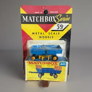 🔥Vintage MATCHBOX🔥Lesney✨Remolque Hay🔥No# 40✨NUEVO EN CAJA NUEVO EN CAJA🔥 TARJETA✨1964🔥Fred Bonner - Imagen 1 de 6