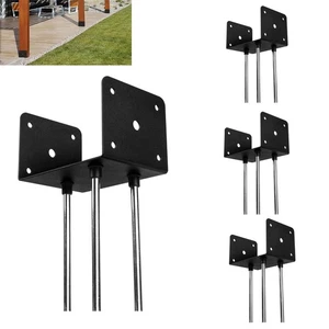6x6 Concrete Post Anchor, U Shape Fence Post Holder, Pergola Brackets Deck Po... - Picture 1 of 6