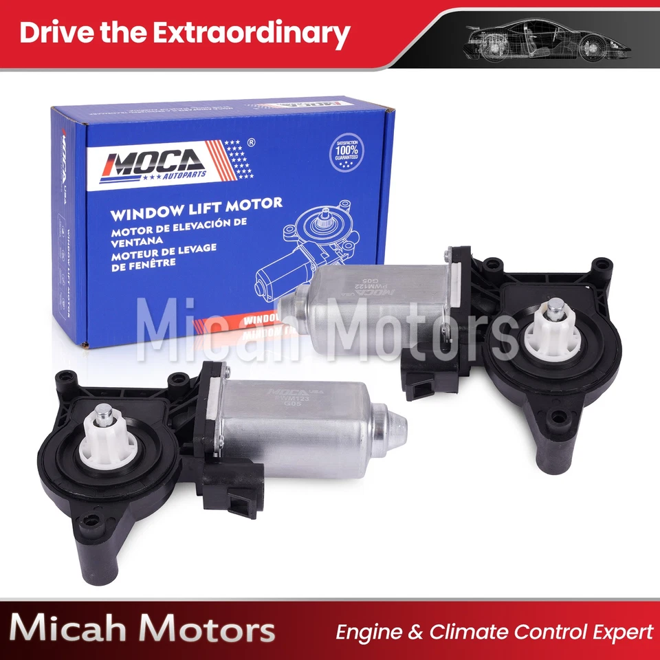 Left & Right Window Motor w/2 Pins Fit Cadillac Chevrolet Silverado GMC Sierra Foto 1 de 4