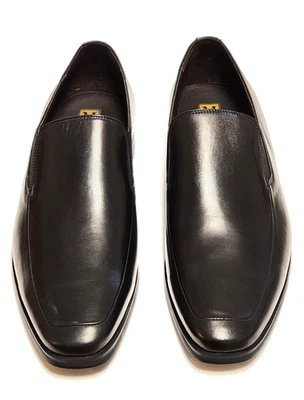 Bruno Magli Pitto Leather Slip On Loafers Mens Black Size 13M - Image 1 of 4
