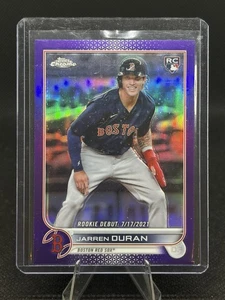 Jarren Duran 2022 Topps Chrome Update Rookie Debut Purple Refractor RC Red Sox - Bild 1 von 2