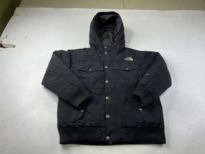 The North Face Boys Large Goose Down HyVent Black Hooded Coat Jacket Puffer - Image 1 of 4