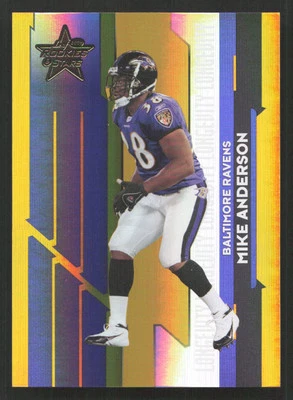2006 Leaf Rookies & Stars Mike Anderson Longevity Gold #/49 #10 Card - Image 1 of 2