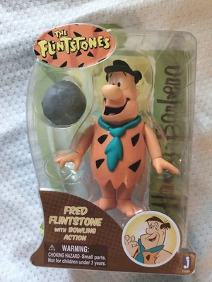 2012 Hanna Barbera The Flintstones 6" Fred with Bowling Action Figure Jazwares - Image 1 of 2