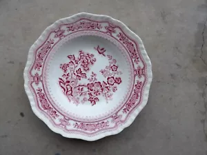 Vintage Antique Masons Red Manchu Ironstone Floral Transferware 9" Round Bowl - Picture 1 of 6