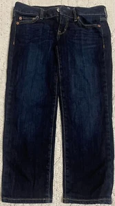 American Eagle Skinny Dark Blue Jeans Stretch Regular Low Rise Size 4 Excellent - Picture 1 of 12
