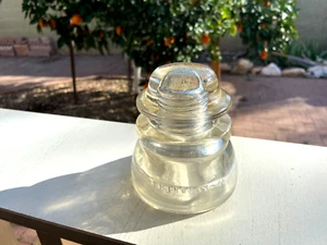 Antique Off Clear Glass 35-50::  Electrical Insulator by Hemingray - 45 Strange# - Picture 1 of 6