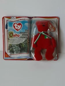 Osito the Bear McDonalds TY International Bears II Teenie Beanie Baby 2000 - Picture 1 of 9
