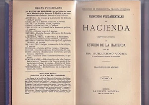 Buch Grundprinzipien der Hacienda. Vocke. 2 Tomos - Bild 1 von 2