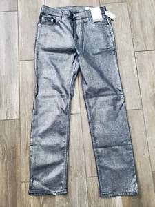 Gap High Rise Metallic 90s Straight Jeans Size 27/4P Nwt - Picture 1 of 7