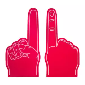 1 Piece Giant Foam Finger 18 Inch Sports Fan Foam Finger DIY Blank Foam Hand - Picture 1 of 17