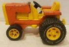 Vintage 1970's Small Tonka Tractor Orange and yellow 811002 Farming Press Stl 4"
