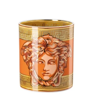 Versace, Medusa Amplified Orange Coin, Vaso 18cm, Porcellana - Imagen 1 de 3