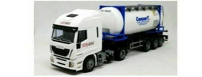 AWM 53758 - Iveco Stralis Euro 6 HiWay 'VDS' con container ConserT  HO 1:87 - Immagine 1 di 4