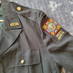 Vintage South Dakota SD Military Veterans Of Foreign Wars Jacket sz large 44 - Picture 1 of 12