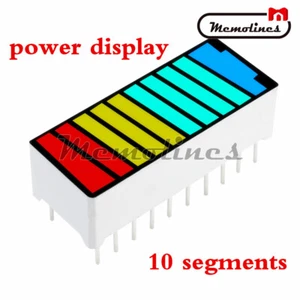 10 Segment 4 Farben 5V LED Akku Bar Graph Licht Anzeige Anzeige DIP - Bild 1 von 4